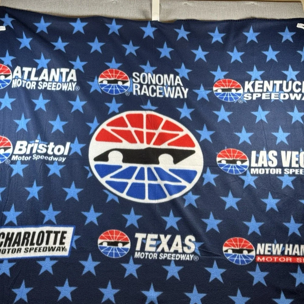 Racing Motor Speedway‎ Fleece Throw Blanket Atlanta Bristol Sonoma Las Vegas